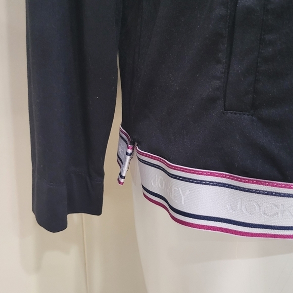 Jockey BLACK Hoodie Activewear V Neck Elastic Waist Hem Stretch Women’s XL-EUC - Picture 2 of 7